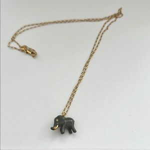 Chic Gold Necklace with Elephant Charm